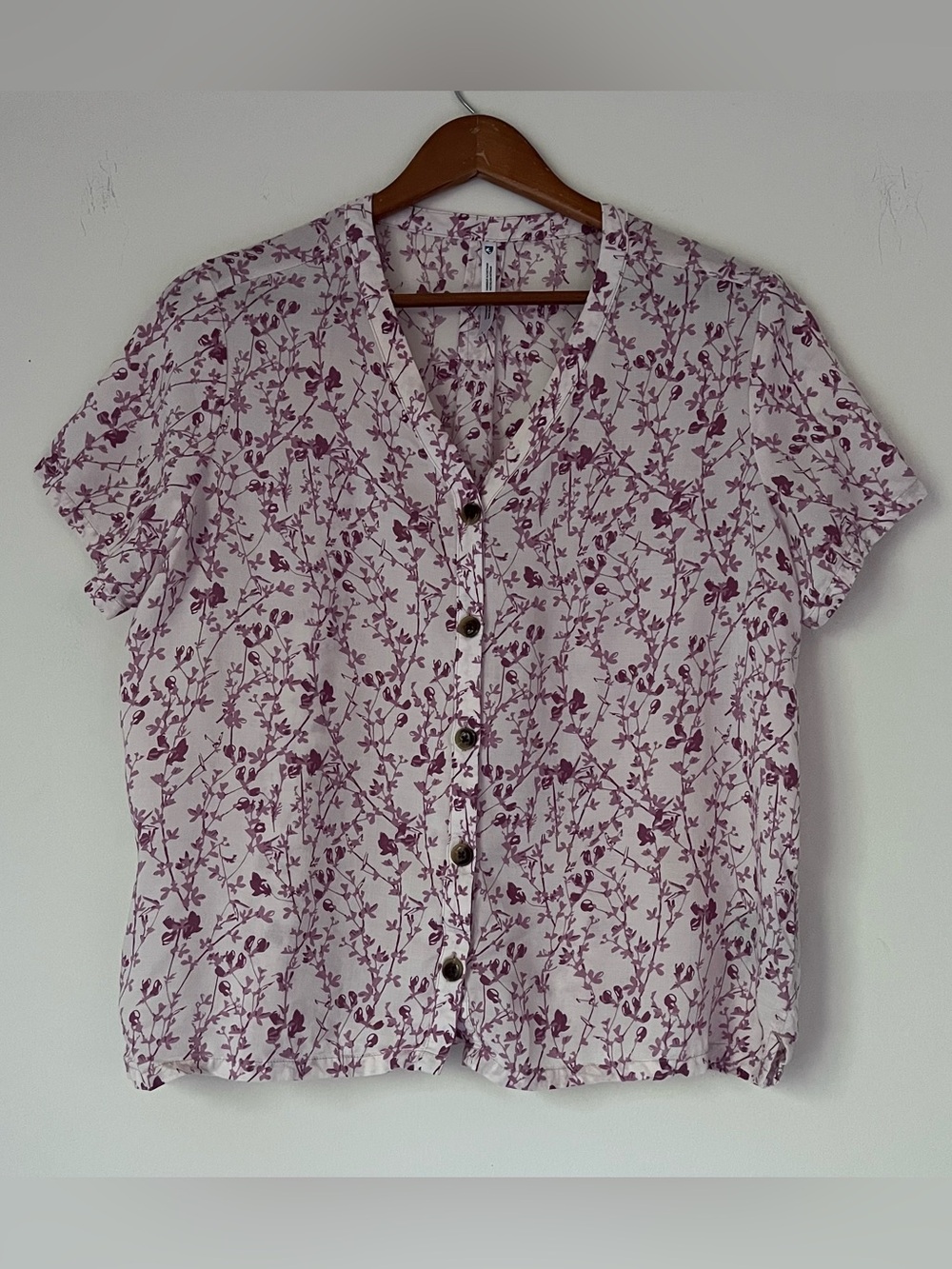 Kuhl Hadley Floral Button Down Short Sleeve UPF Shirt Size Large